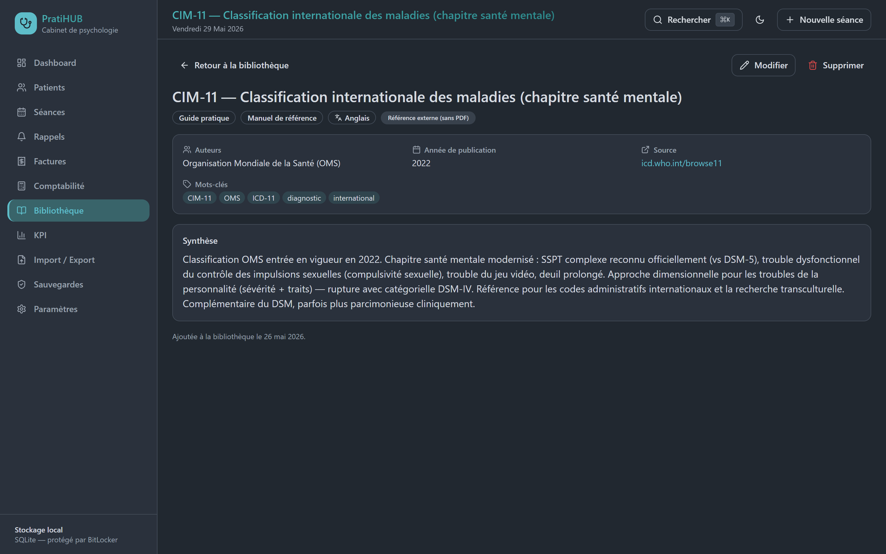 Fiche d'étude